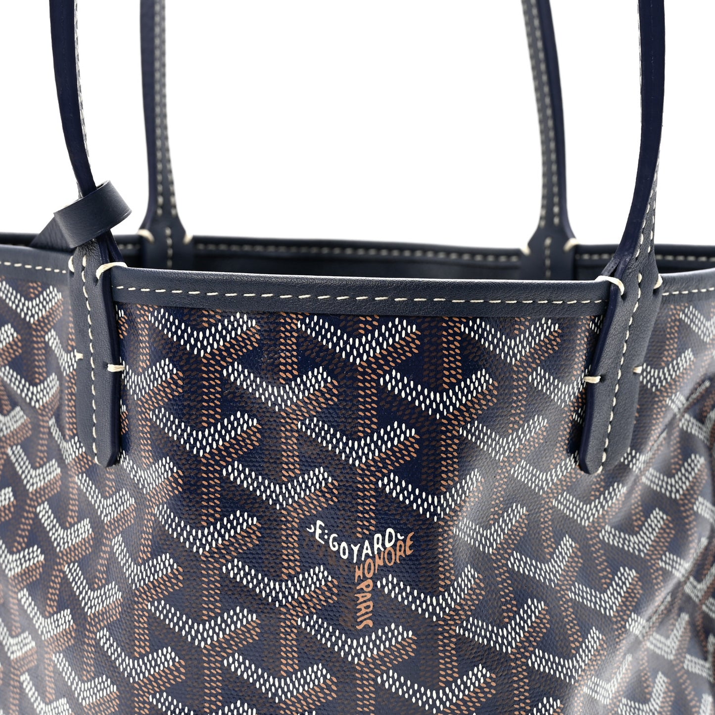 Goyardine Reversible Mini Anjou Blue Marine