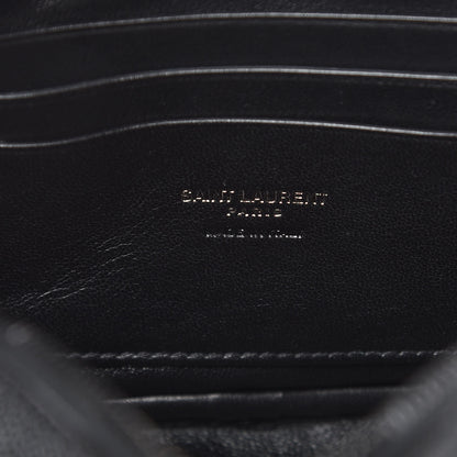 Saint Laurent Grain De Poudre Matelasse Monogram Mini Lou Camera Bag Black 8 of 11