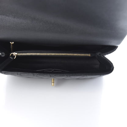 Chanel Caviar Lizard Embossed Quilted Small Coco Handle Flap Black 5 of 10