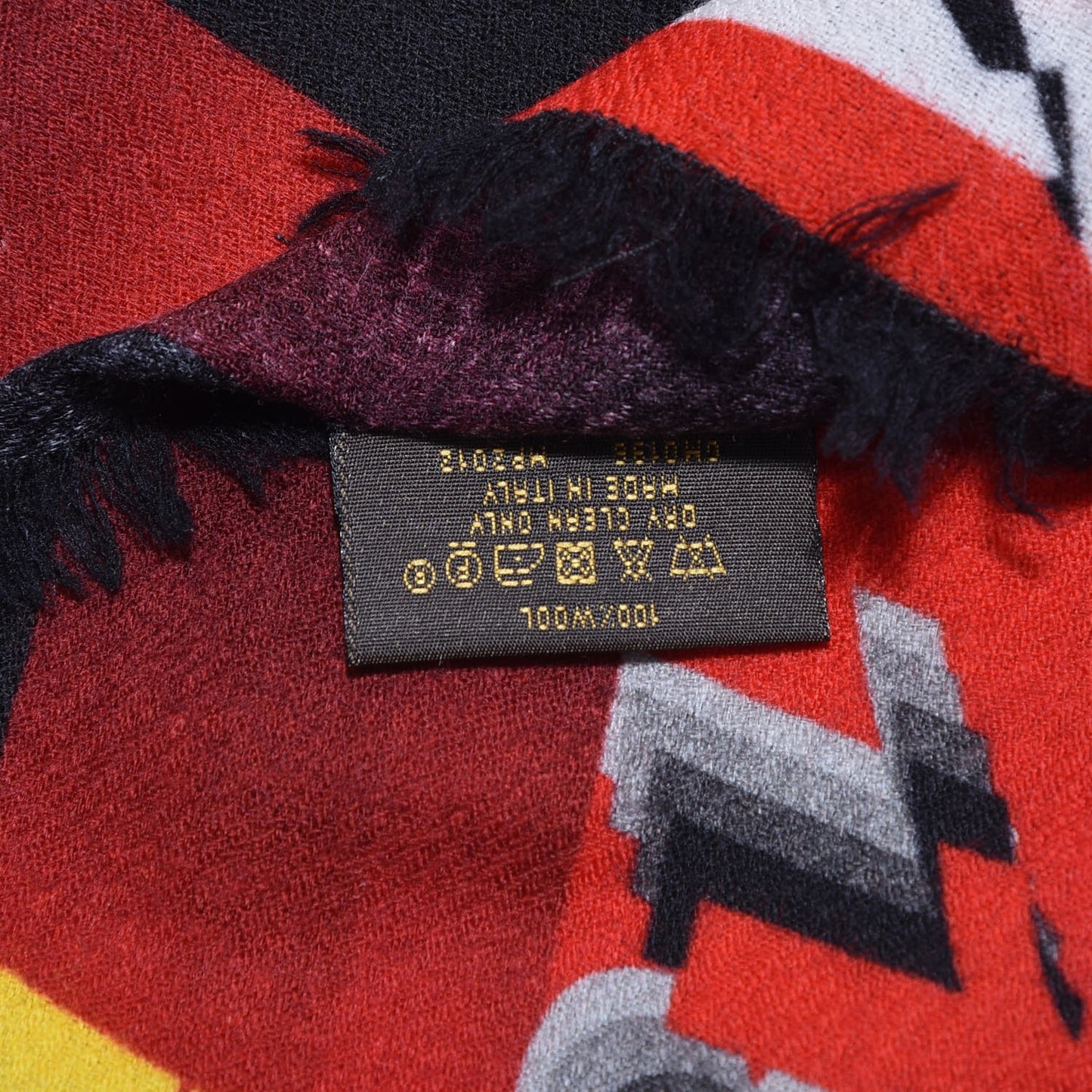 Wool Monogram Speedy Race Stole Red