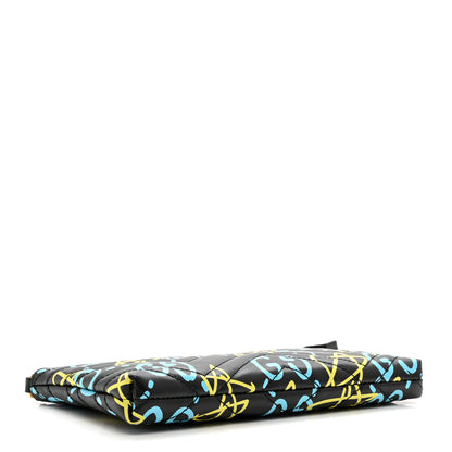 Gucci Calfskin Matelasse Printed Mini GucciGhost GG Marmont Chain Bag Black New Acquamarine 4 of 7