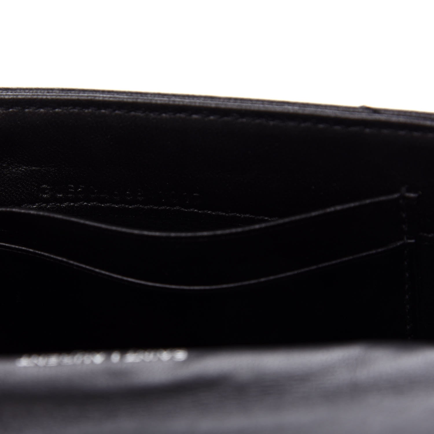 Saint Laurent Lambskin Y Quilted Monogram Small Loulou Envelope Wallet Black 7 of 7