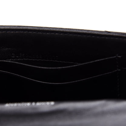 Saint Laurent Lambskin Y Quilted Monogram Small Loulou Envelope Wallet Black 7 of 7