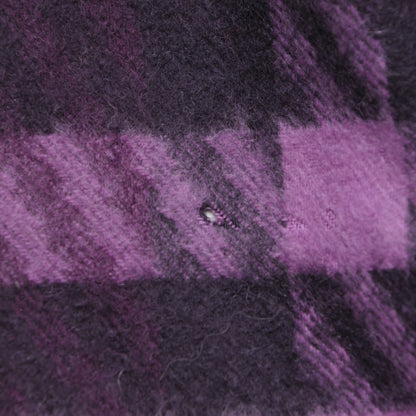 Burberry Cashmere Giant Check Fringe Fringe Scarf Plum 5 of 6