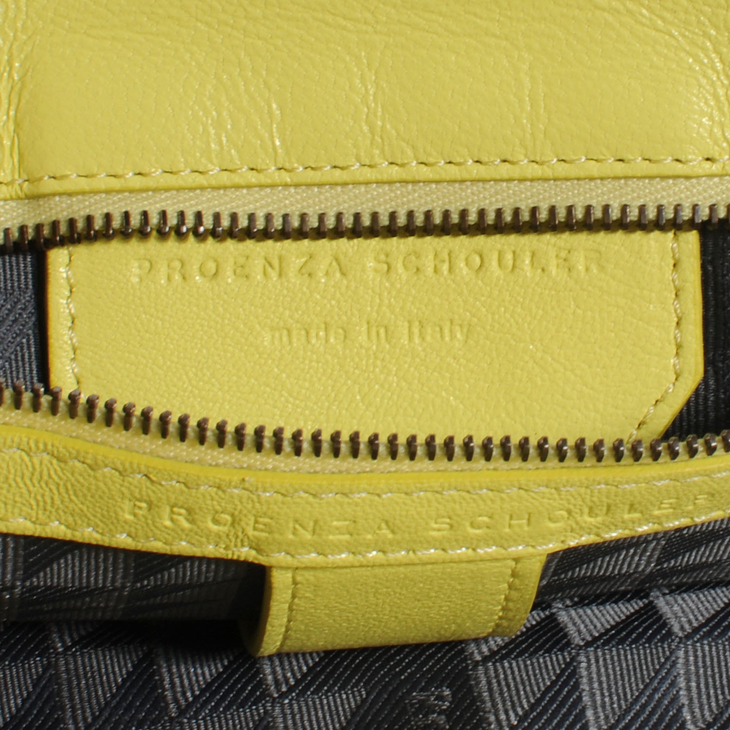 Proenza Schouler Lambskin PS1 Large Satchel Lemon 7 of 14