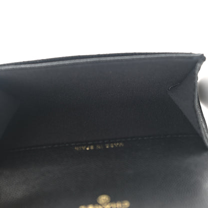 Chanel Caviar Quilted Enamel Coco Casino Flap Card Holder Wallet Black 5 of 8