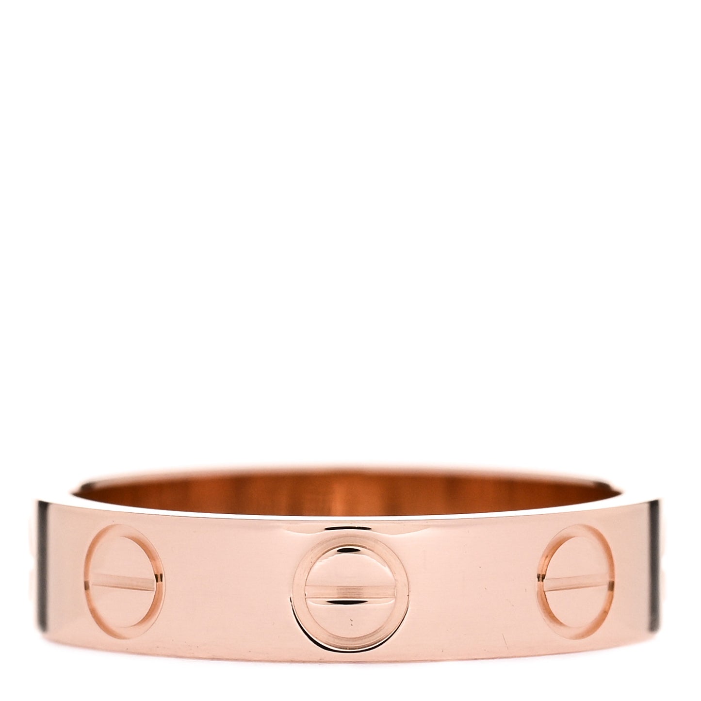 18K Pink Gold 3.5mm LOVE Wedding Band Ring 44 3