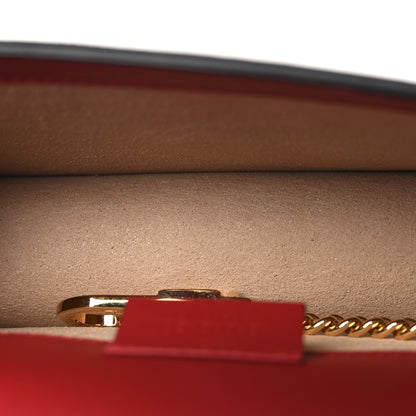 Gucci Calfskin Super Mini Sylvie Chain Shoulder Bag Hibiscus Red 5 of 10