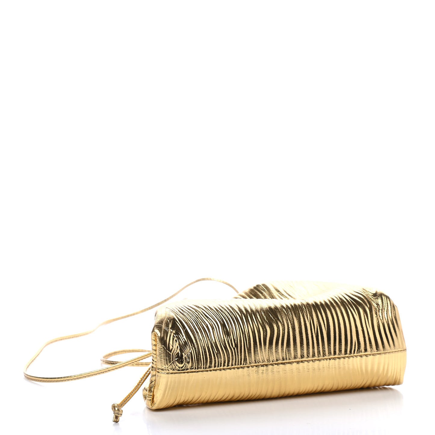 Metallic Bark Calfskin The Mini Pouch Gold