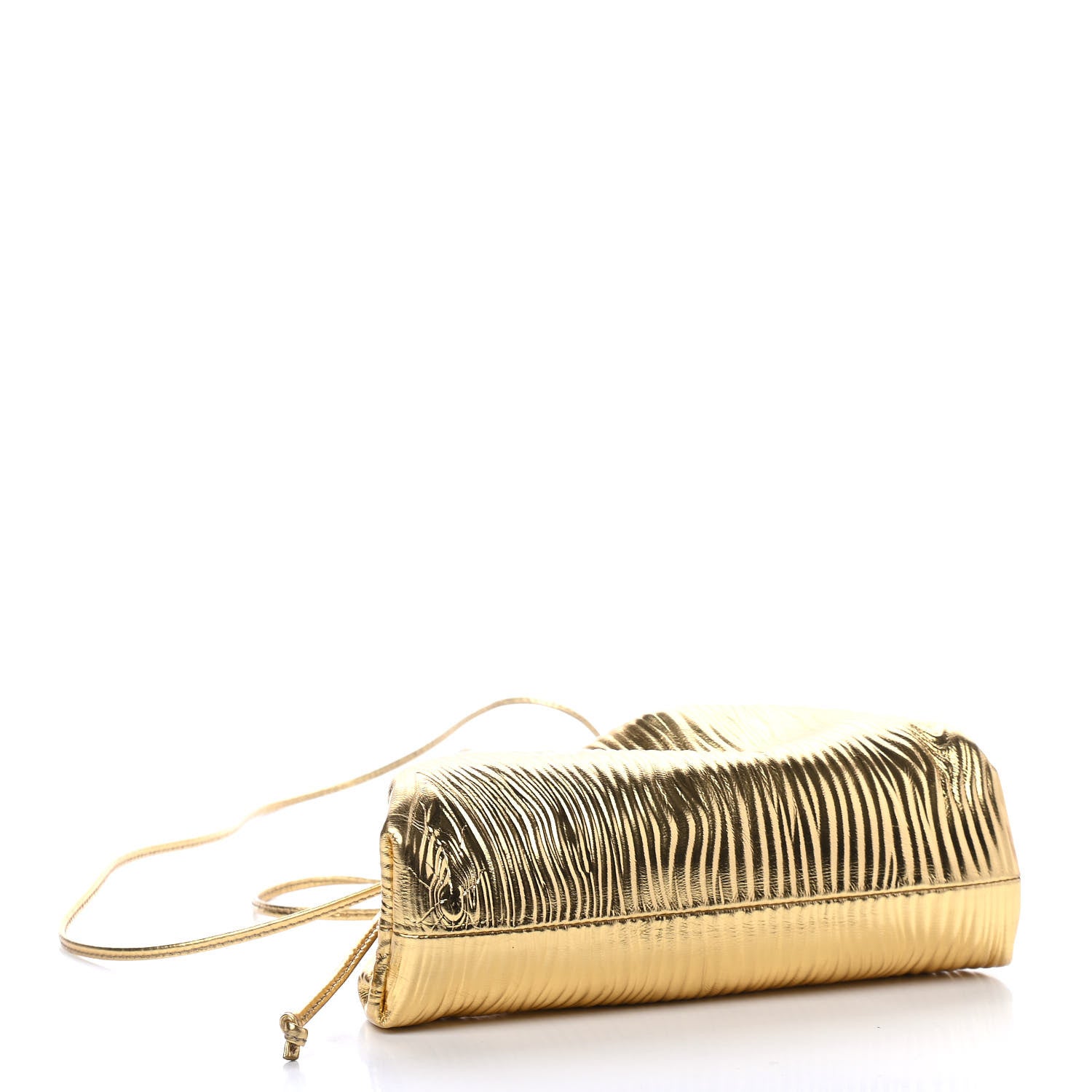 Bottega Veneta Metallic Bark Calfskin The Mini Pouch Gold 3 of 4