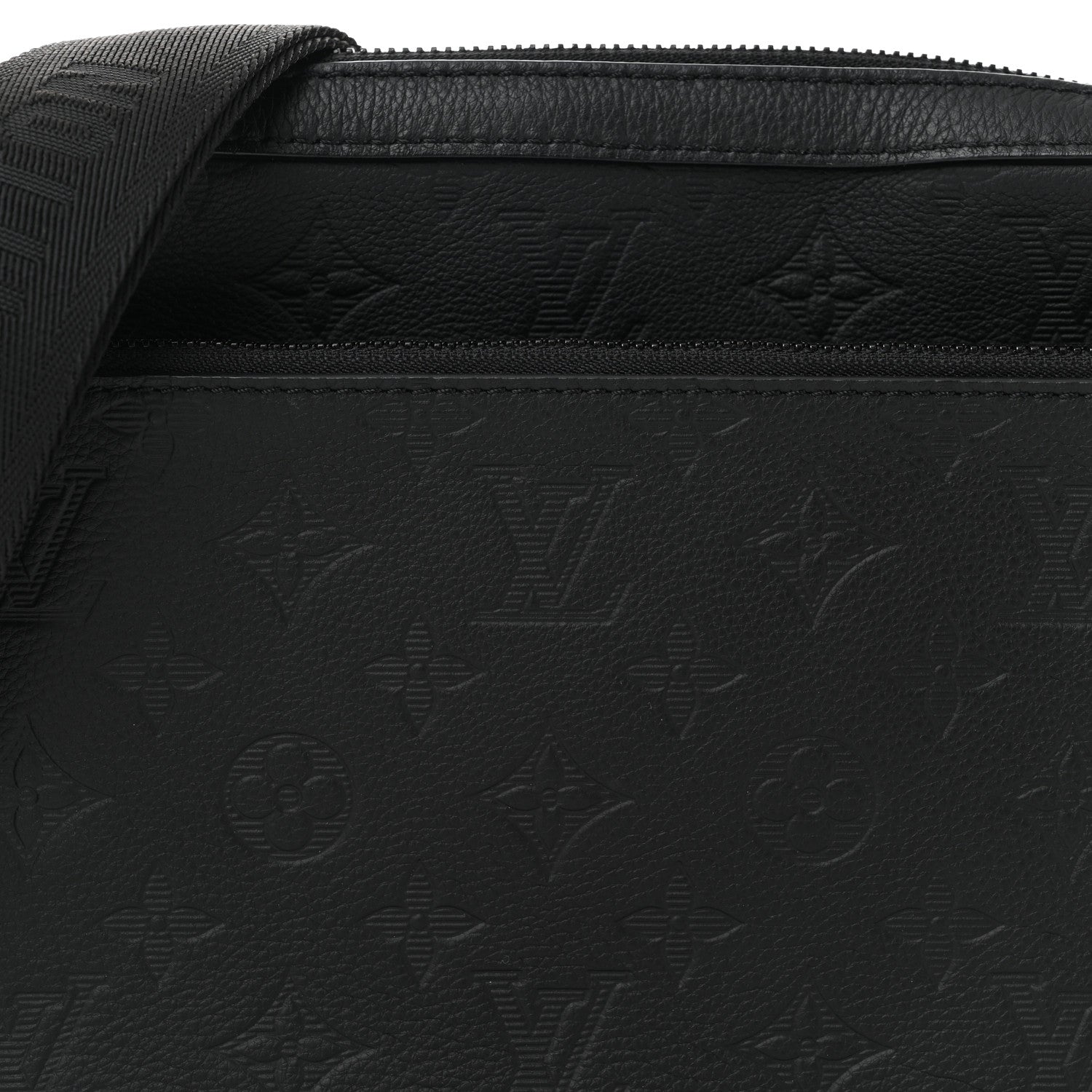Louis Vuitton Calfskin Monogram Shadow Trio Messenger Black 7 of 9