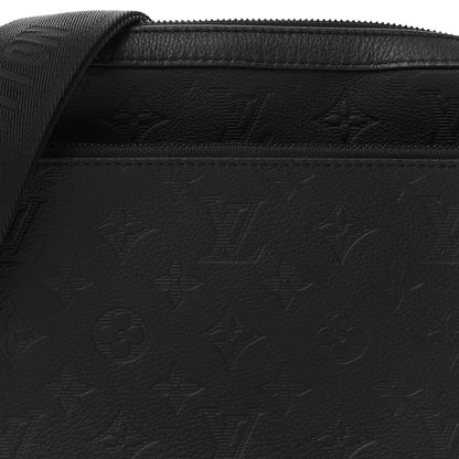 Louis Vuitton Calfskin Monogram Shadow Trio Messenger Black 7 of 9