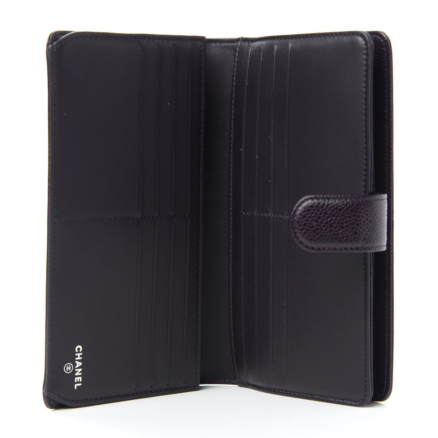Chanel Caviar Timeless CC French Long Wallet Purple 5 of 11
