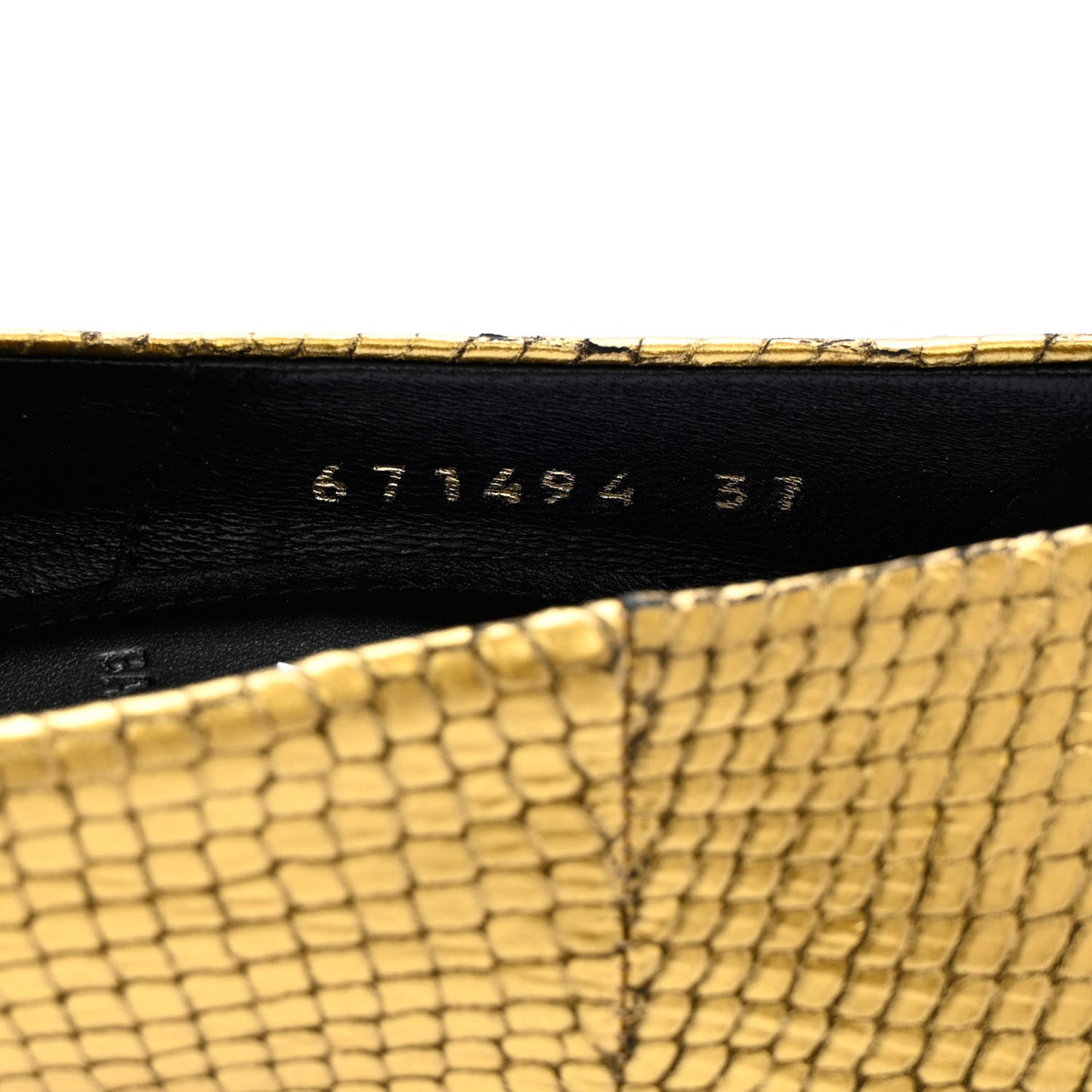 Metallic Calfskin Snakeskin Embossed Essex 110mm Pumps 37 Gold