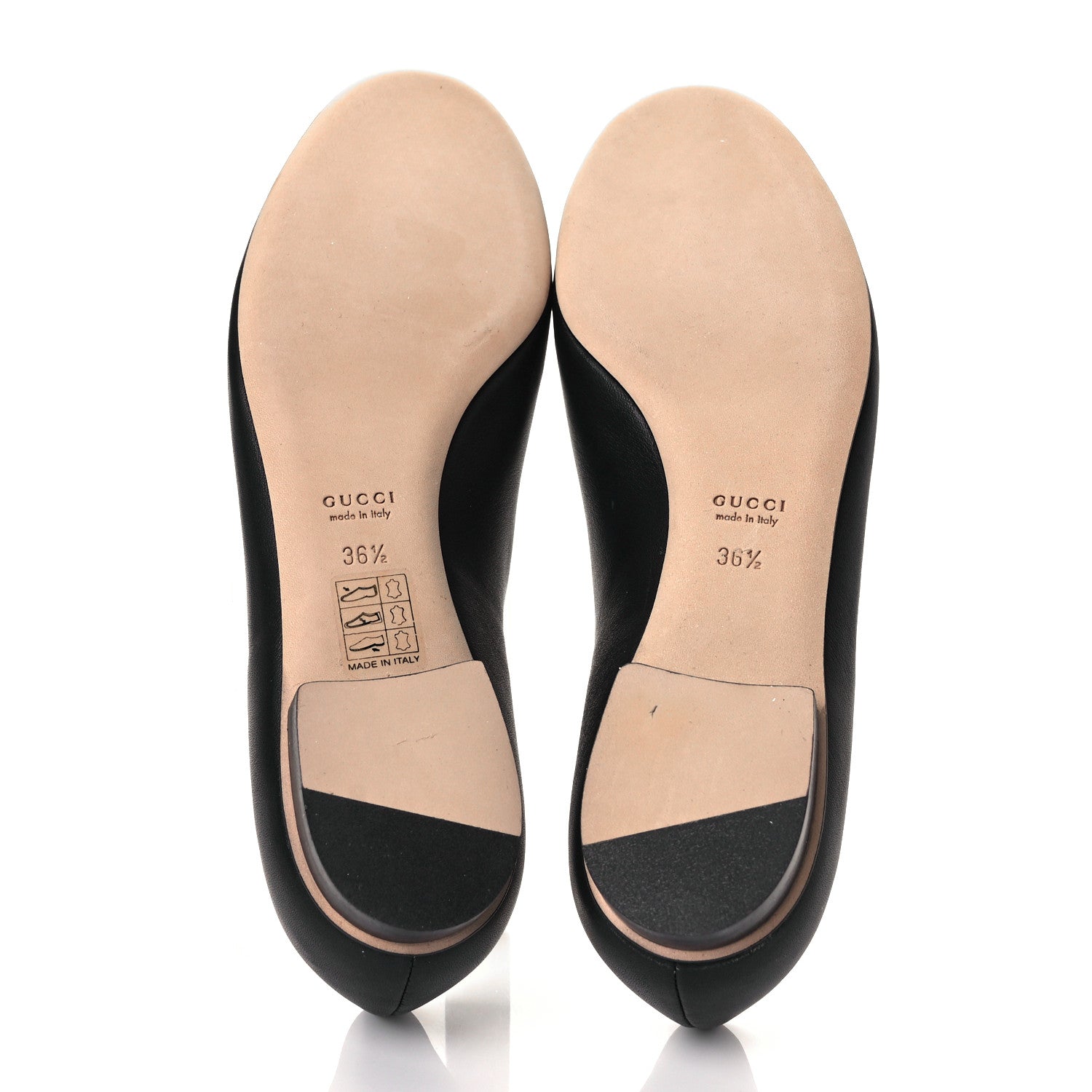 Gucci Calfskin Horsebit Ballerina Flats 36.5 Black 10 of 16