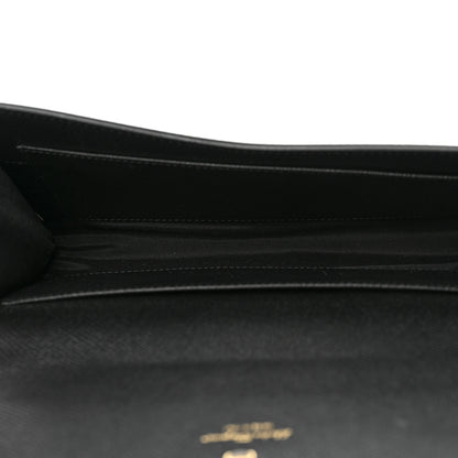 Salvatore Ferragamo Hammered Calfskin Mini Gancini Icona Bag Black 5 of 8