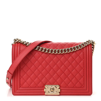Chanel Caviar Quilted New Medium Boy Flap Dark Red 1 of 10