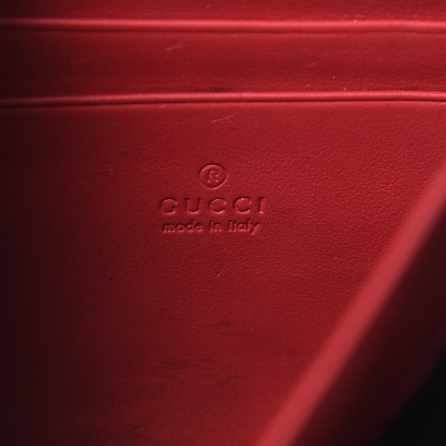 GG Supreme Monogram Mini Dionysus Chain Wallet Beige Vulcanic Red