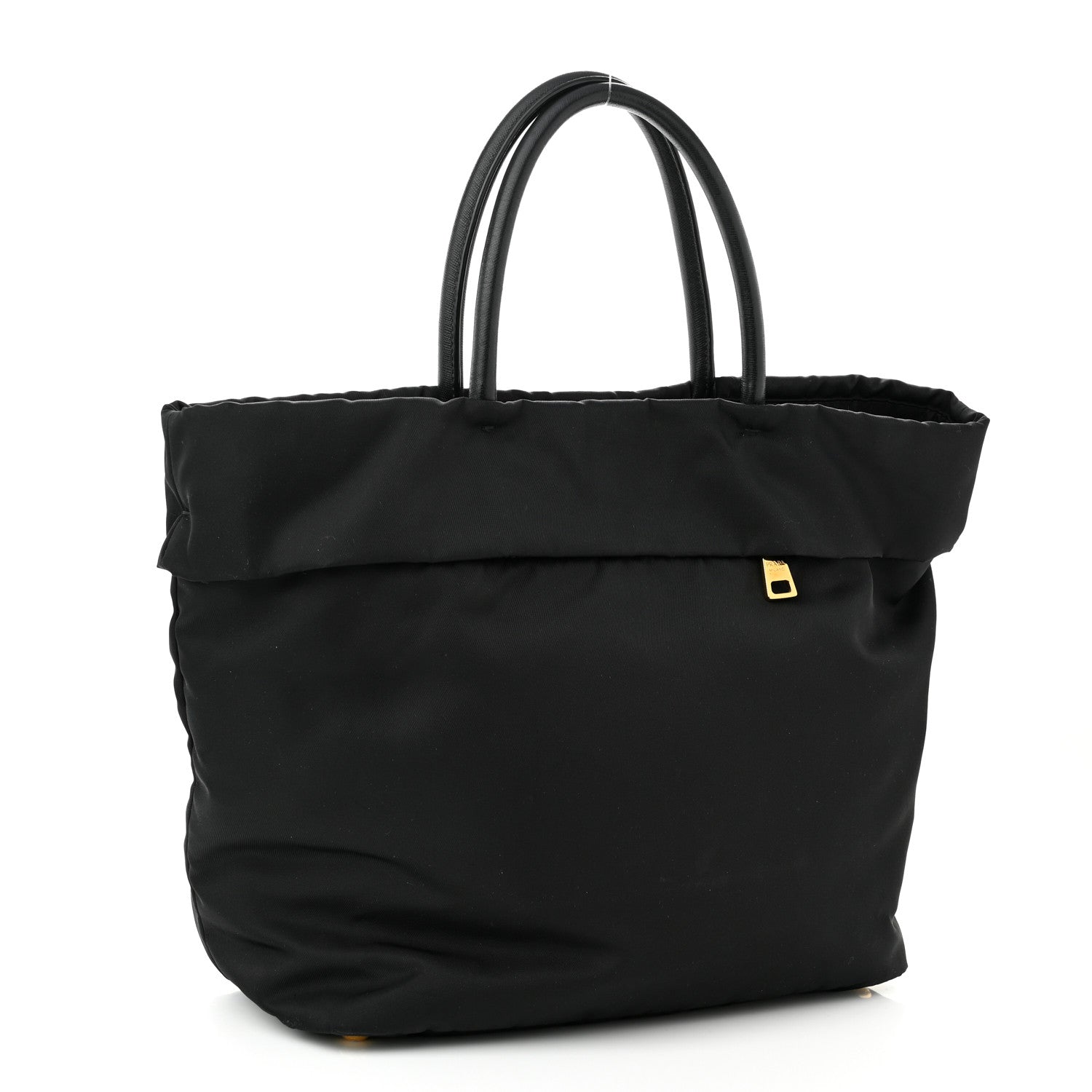 Prada Tessuto Nylon Saffiano Tote Black 2 of 14