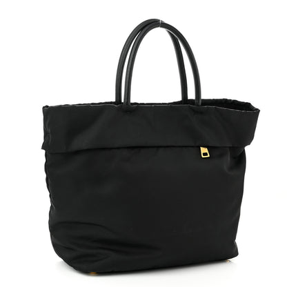 Prada Tessuto Nylon Saffiano Tote Black 2 of 14