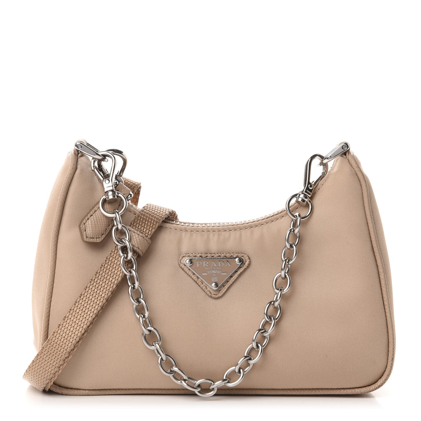 Tessuto Nylon Saffiano Mini Re-Edition 2000 Shoulder Bag Cammeo