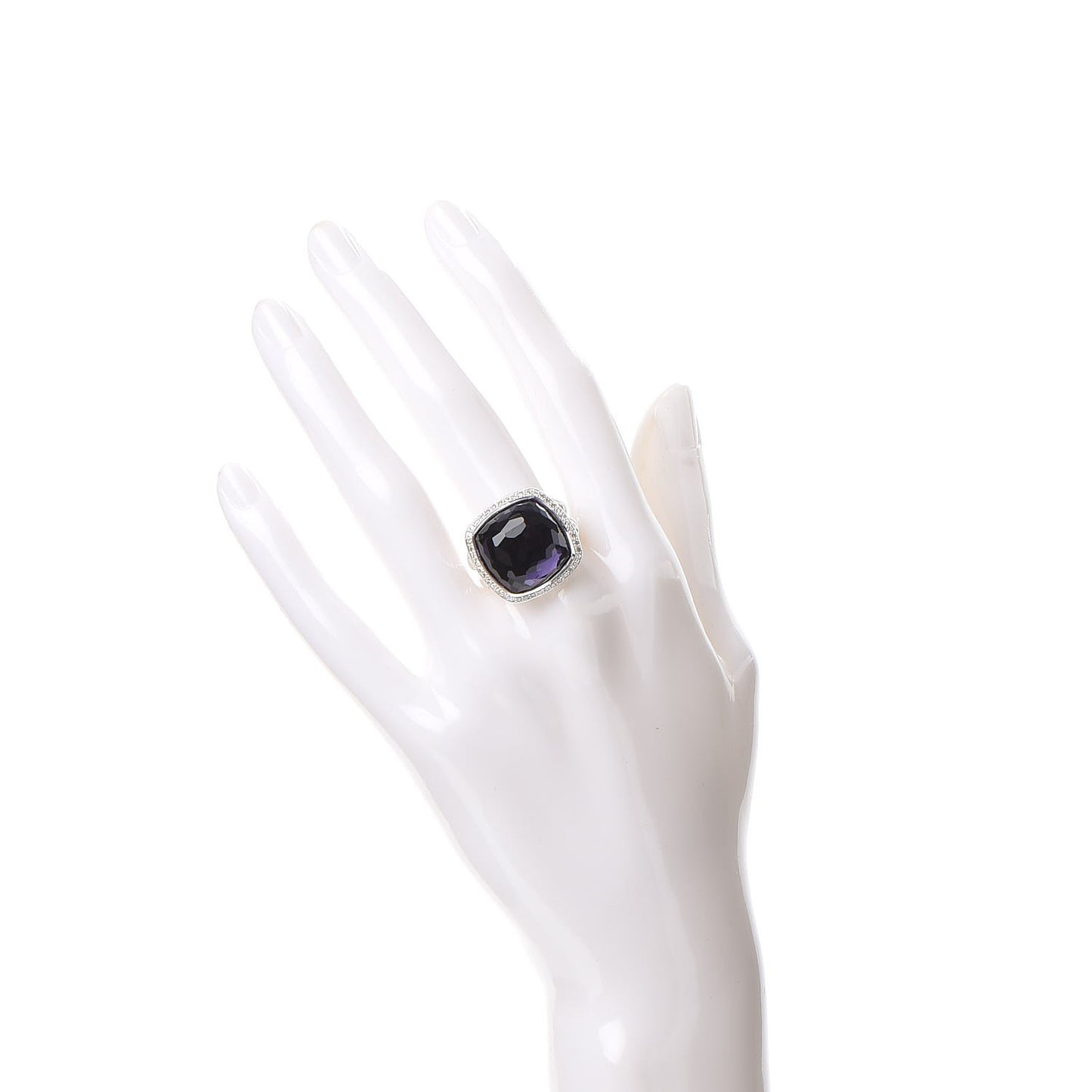 Sterling Silver Diamond Black Orchard 17mm Albion Ring 57 8