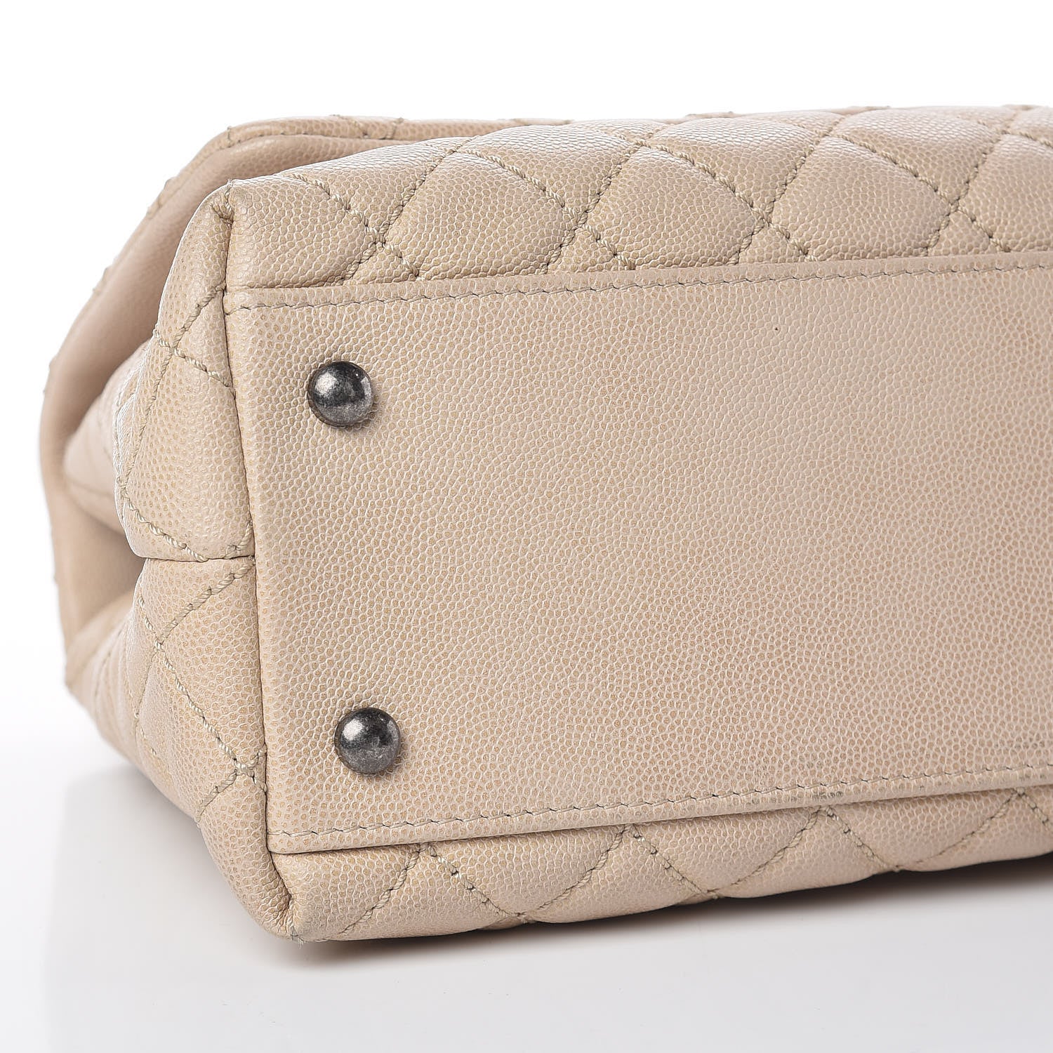 Chanel Caviar Quilted Small Coco Handle Flap Light Beige 10 of 16