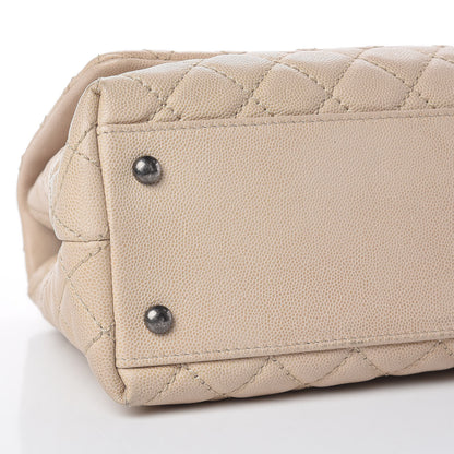 Chanel Caviar Quilted Small Coco Handle Flap Light Beige 10 of 16