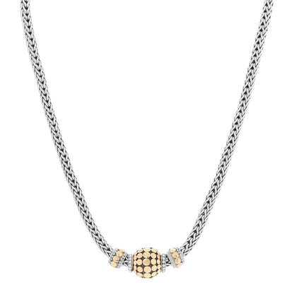 John Hardy Sterling Silver 18K Yellow Gold Dot Classic Chain Necklace 1 of 6