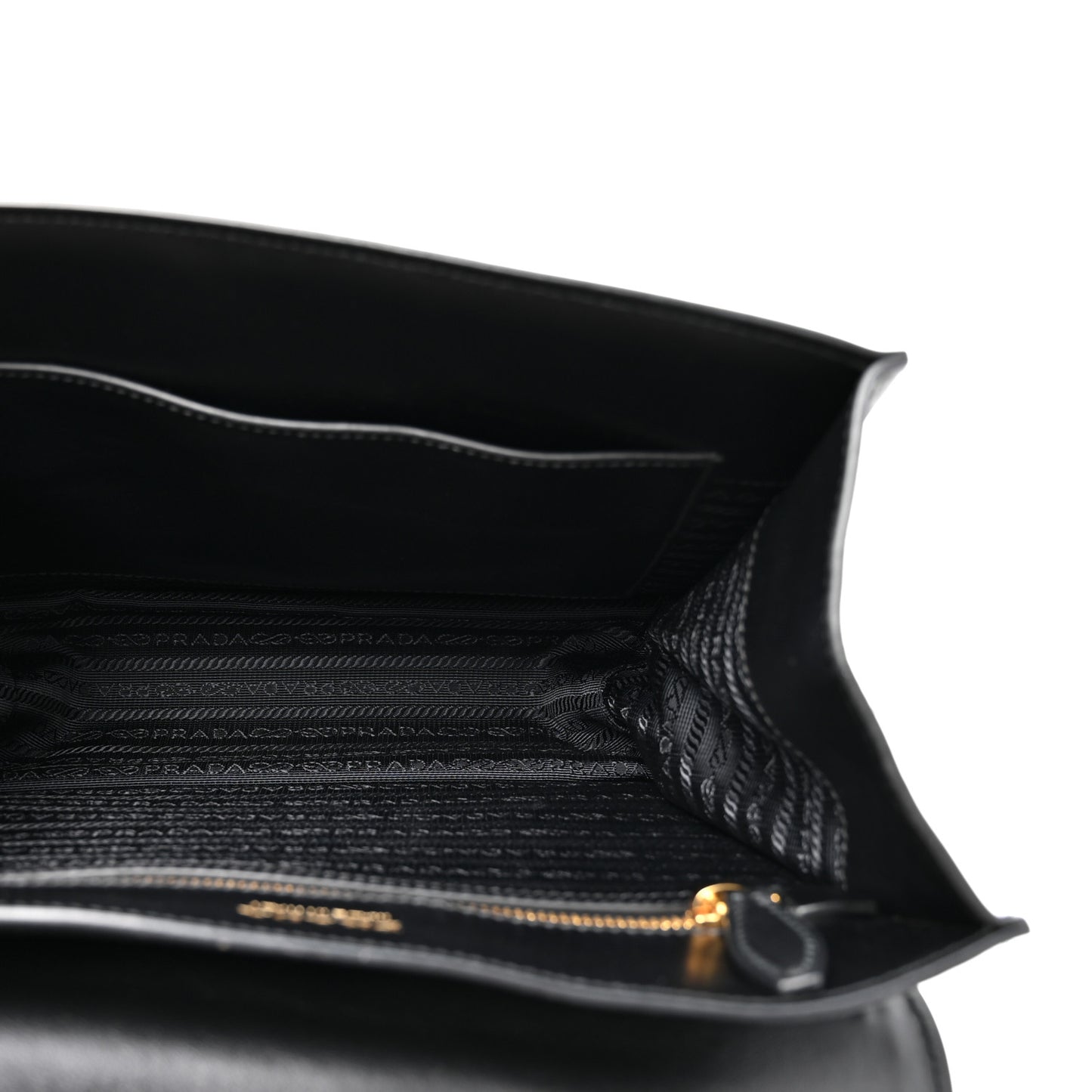 City Calfskin Saffiano Cahier Top Handle Bag Black