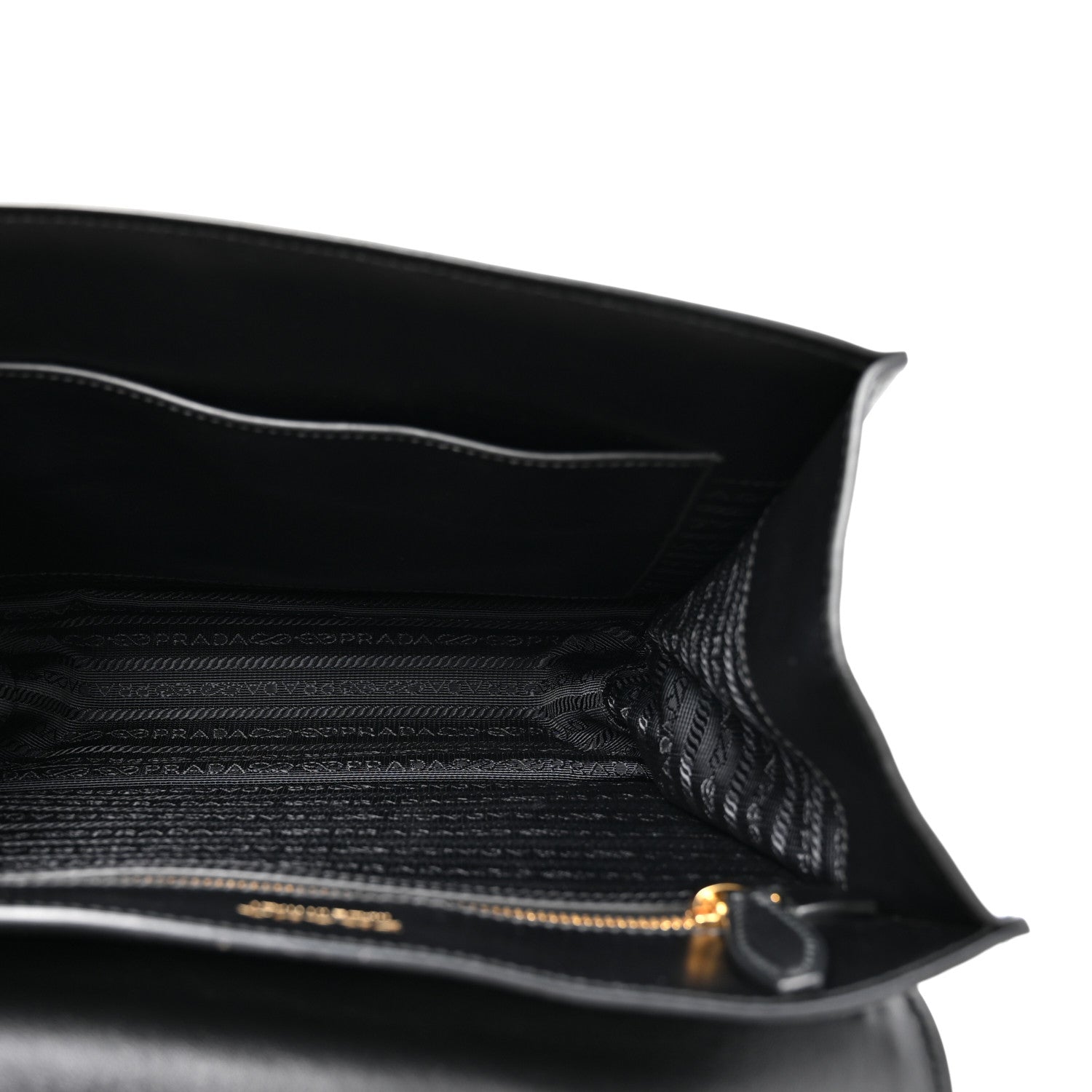 Prada City Calfskin Saffiano Cahier Top Handle Bag Black 5 of 13