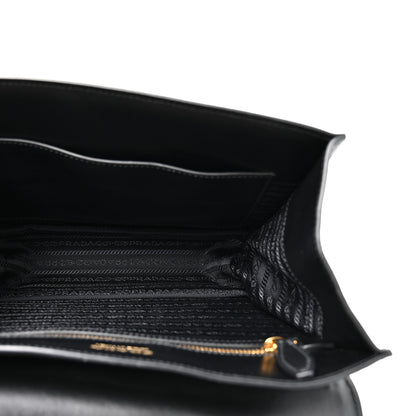 Prada City Calfskin Saffiano Cahier Top Handle Bag Black 5 of 13