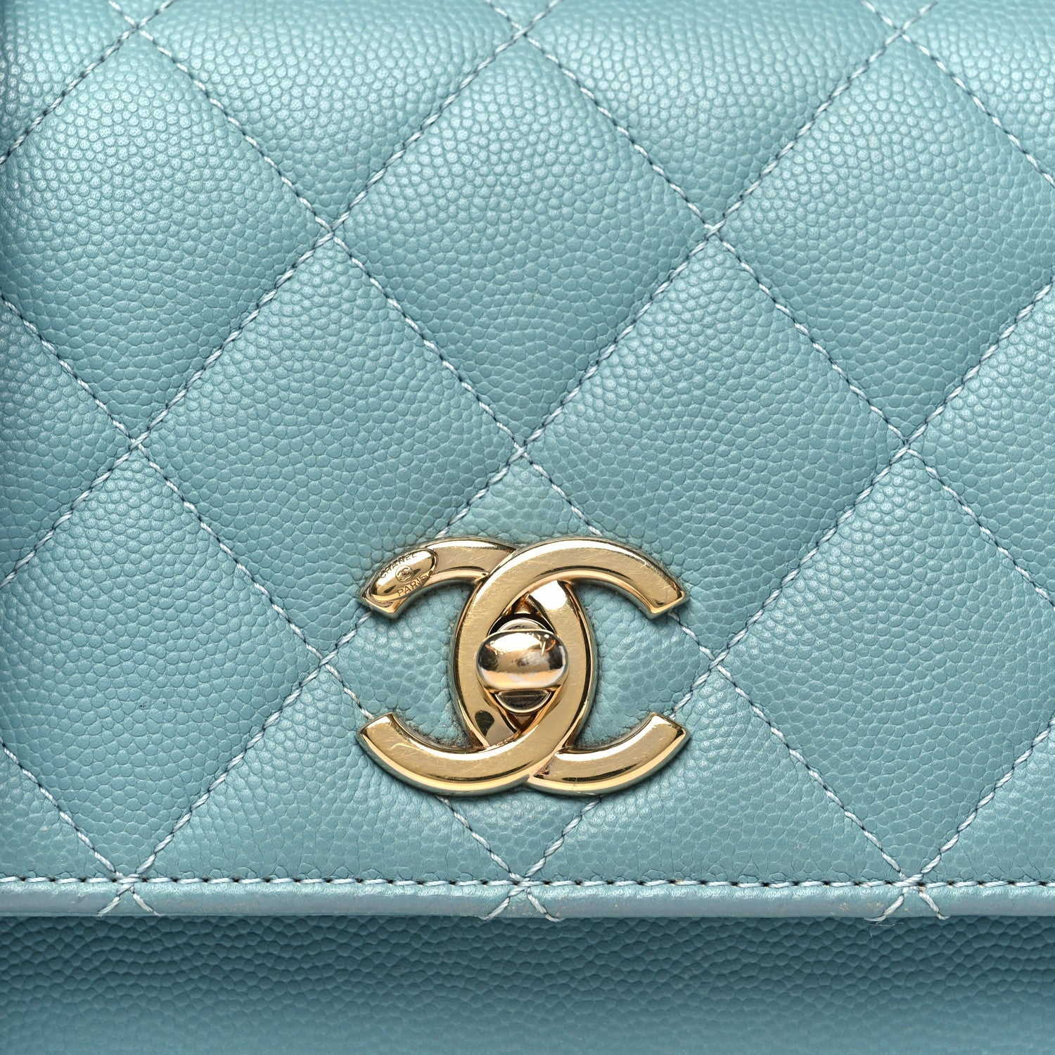 Chanel Caviar Quilted Small Business Affinity Flap Blue 8 of 13
