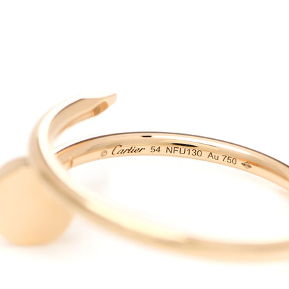 Cartier 18K Yellow Gold Small Juste Un Clou Ring 54 7 4 of 5