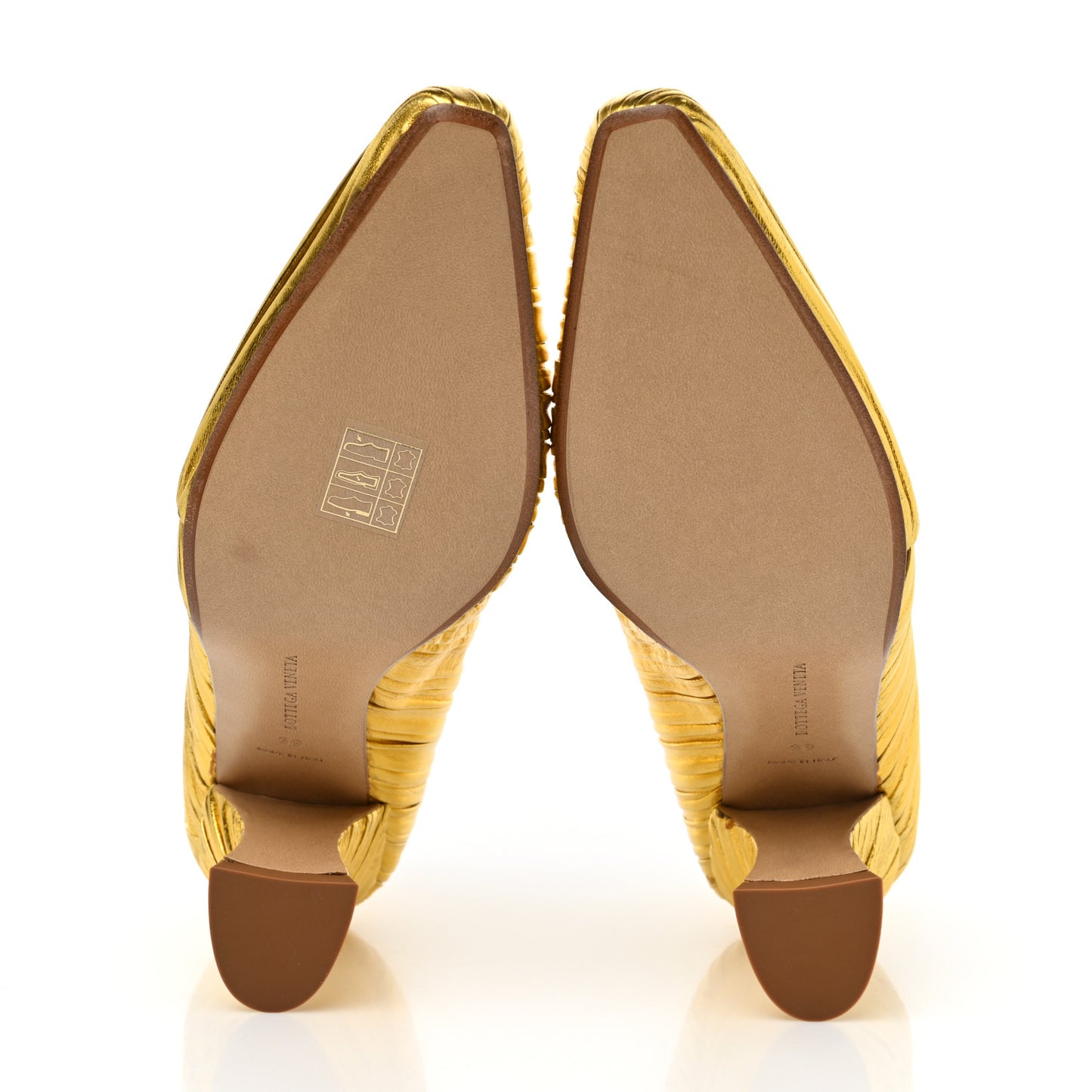 Metallic Bark Nappa Almond Pumps 39 Gold