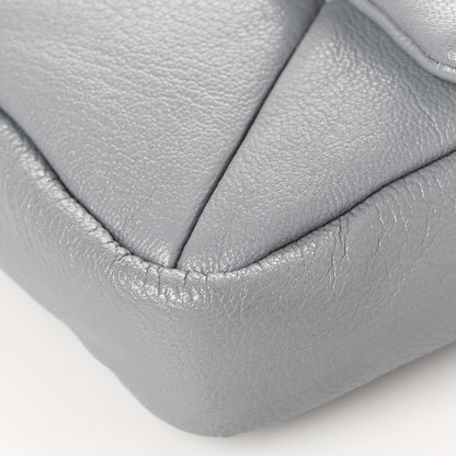 Marc Jacobs Goatskin Quilted J The Puffy Diamond Shoulder Bag Wolf Grey 8 of 8