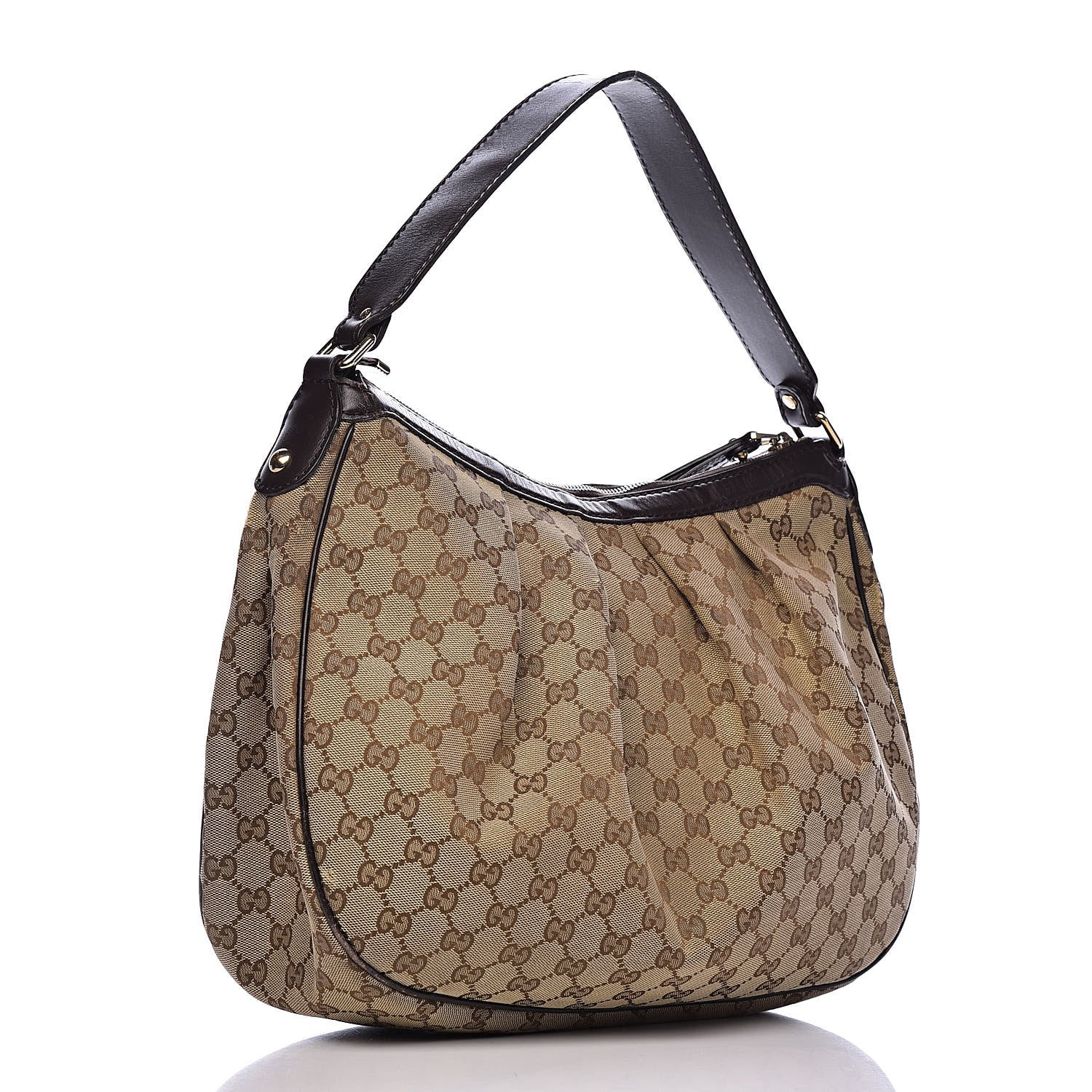 Gucci Monogram Medium Sukey Hobo Dark Brown 3 of 23