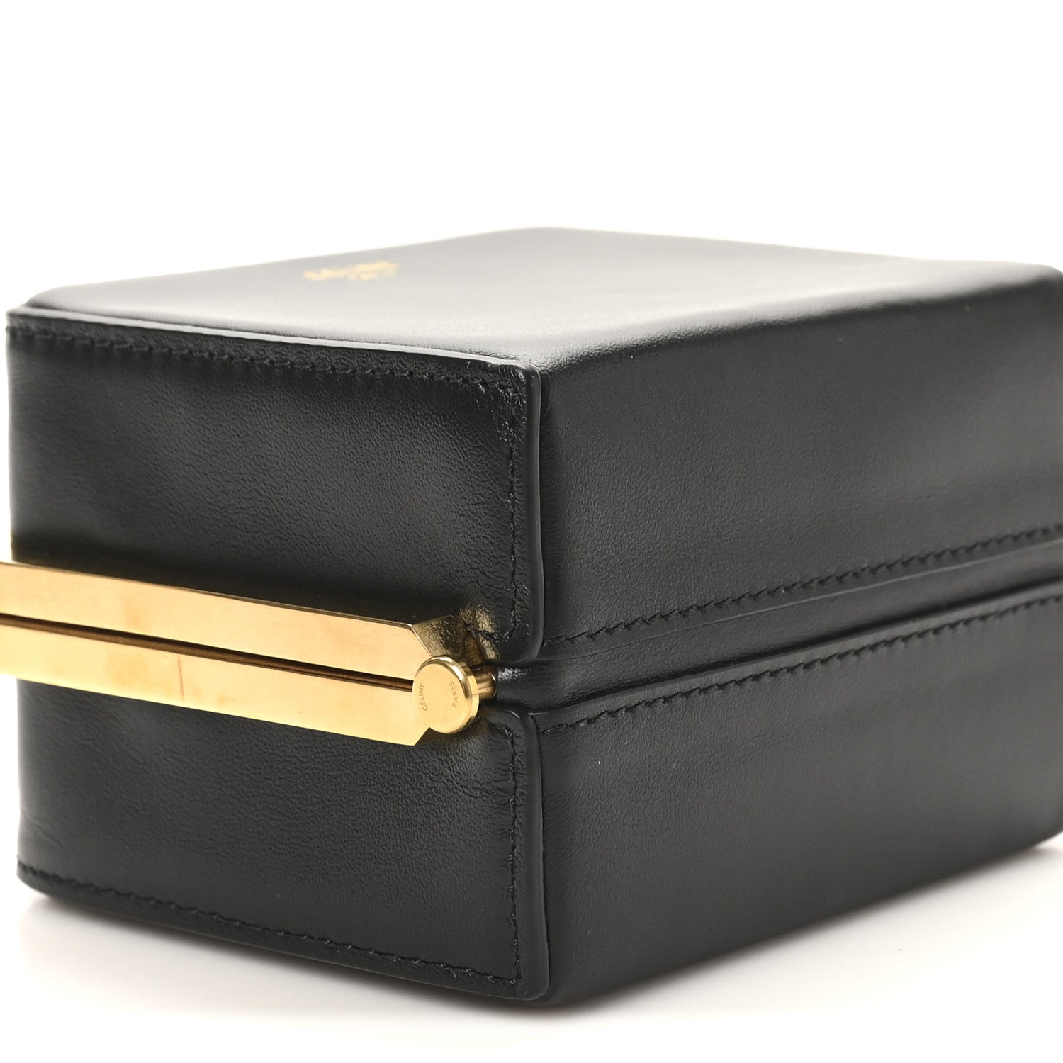 Celine Shiny Calfskin Lana Triomphe Minaudiere Black 8 of 9