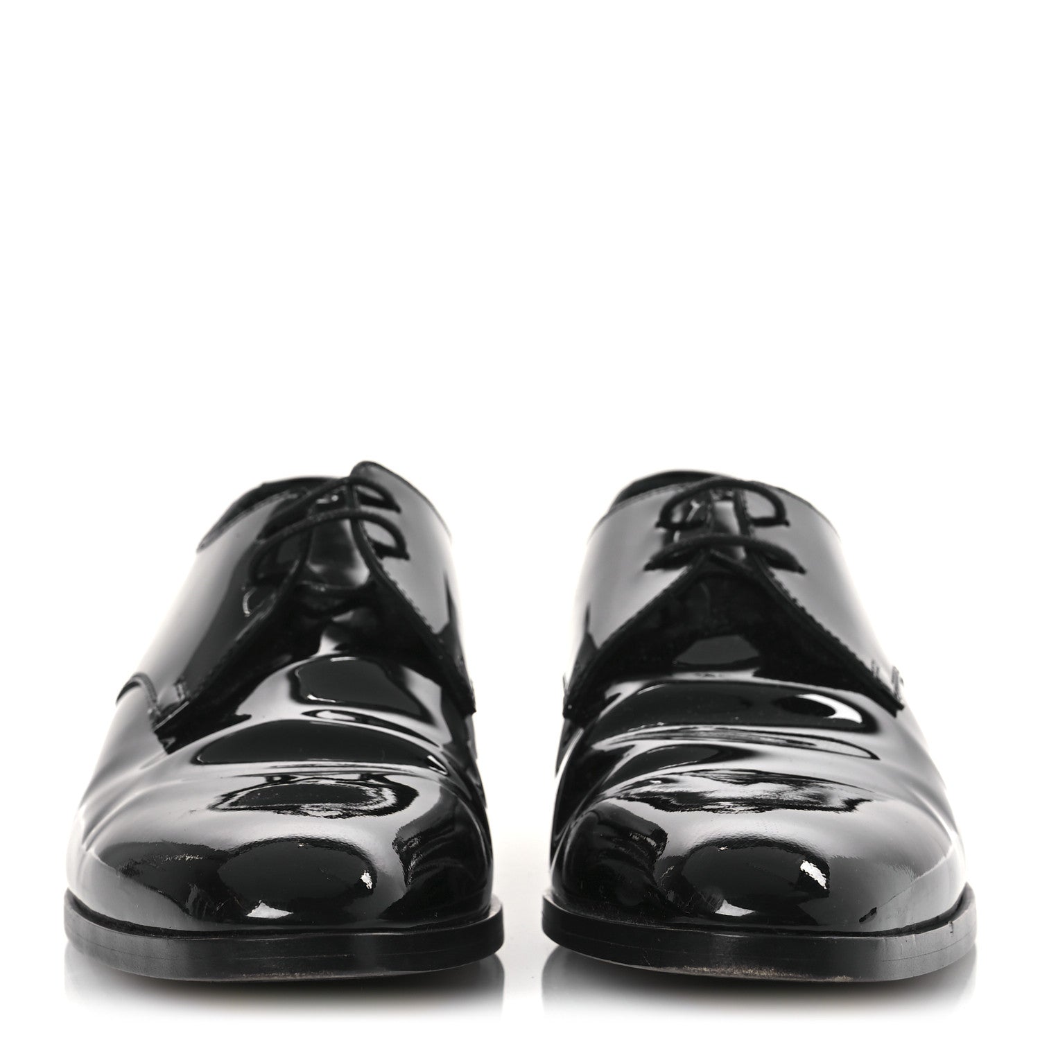 Saint Laurent Patent Baltimora Lace Up Derby Shoes 39.5 Black 3 of 12