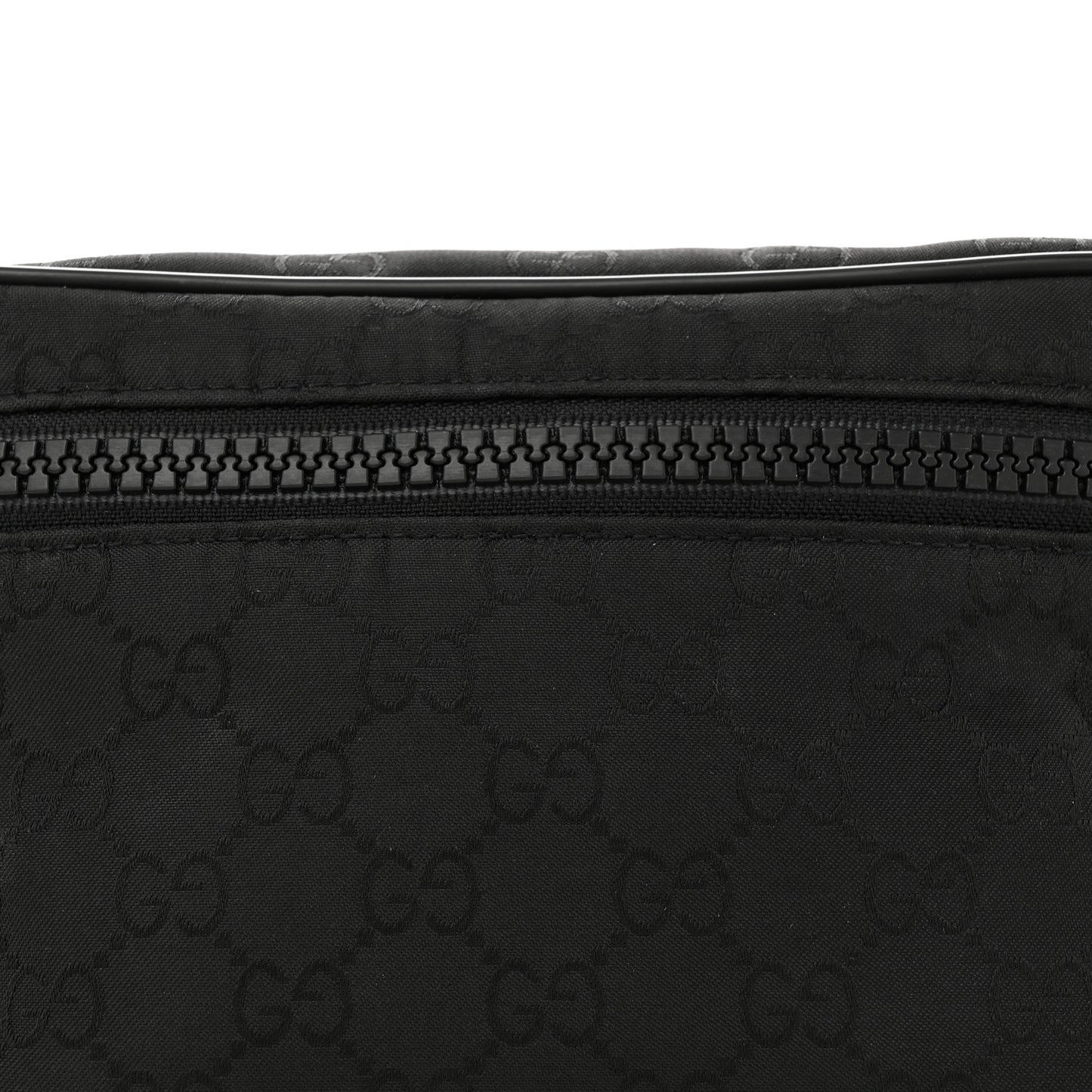 Nylon Monogram Fanny Pack Belt Bag Black