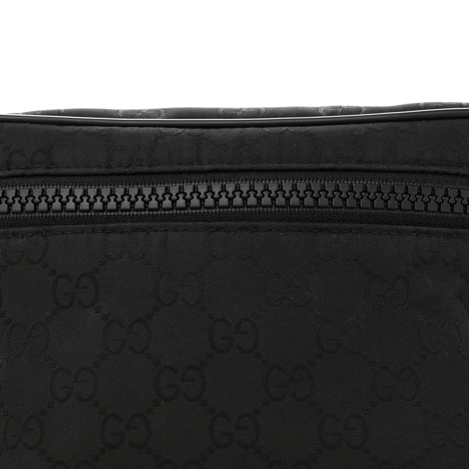 Gucci Nylon Monogram Fanny Pack Belt Bag Black 8 of 10