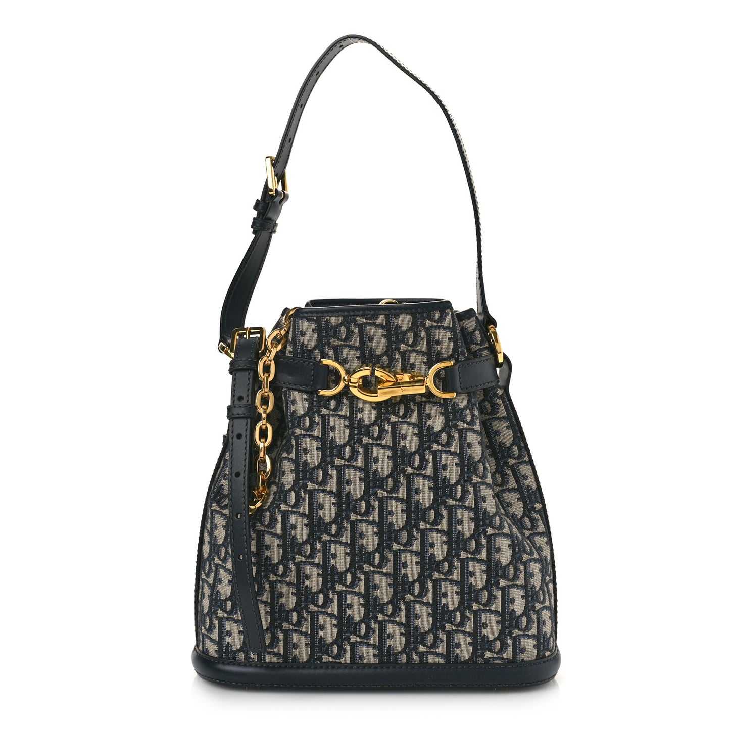 Oblique Calfskin Medium C'est Dior Bucket Bag Blue