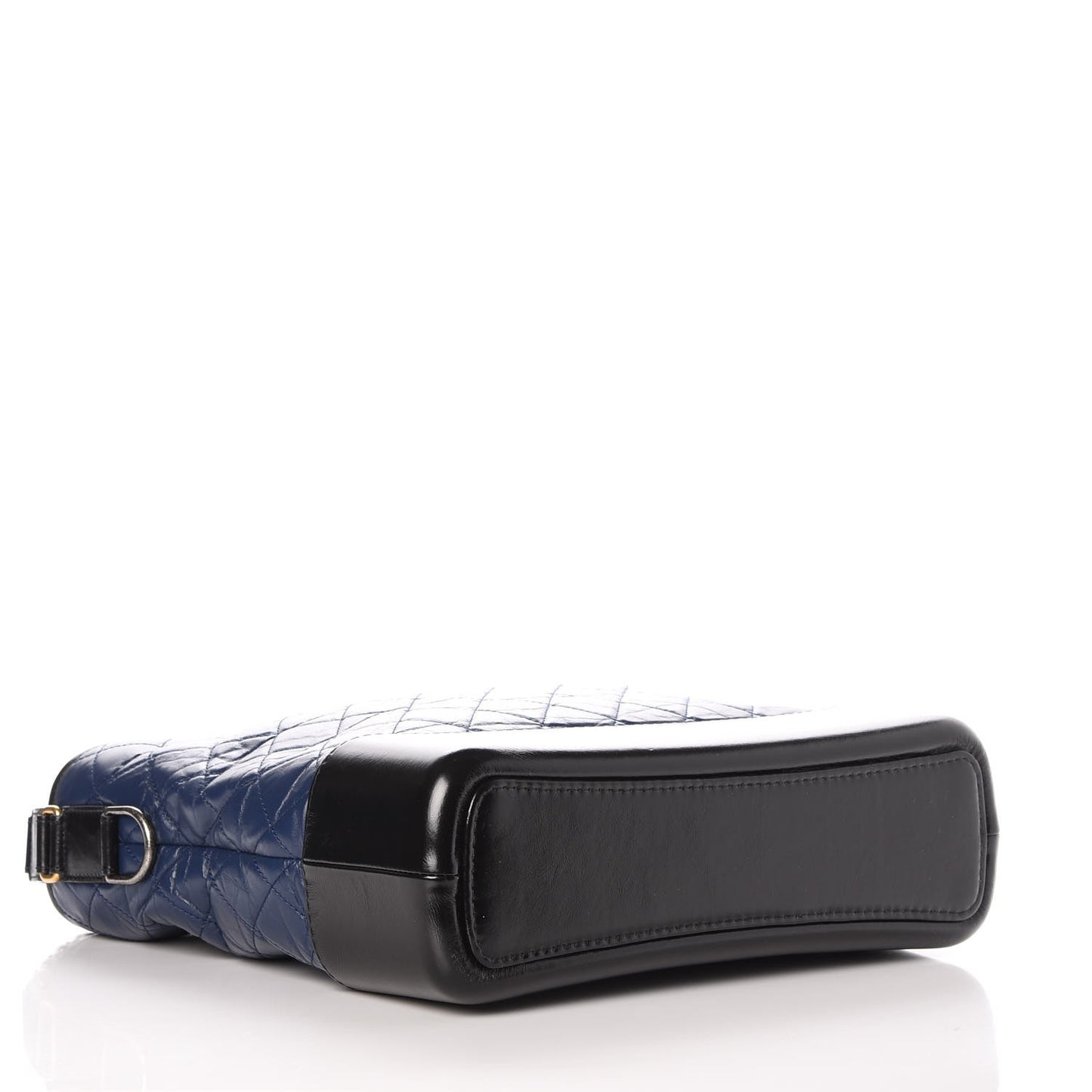 Aged Calfskin Quilted Large Gabrielle Hobo Navy Black
