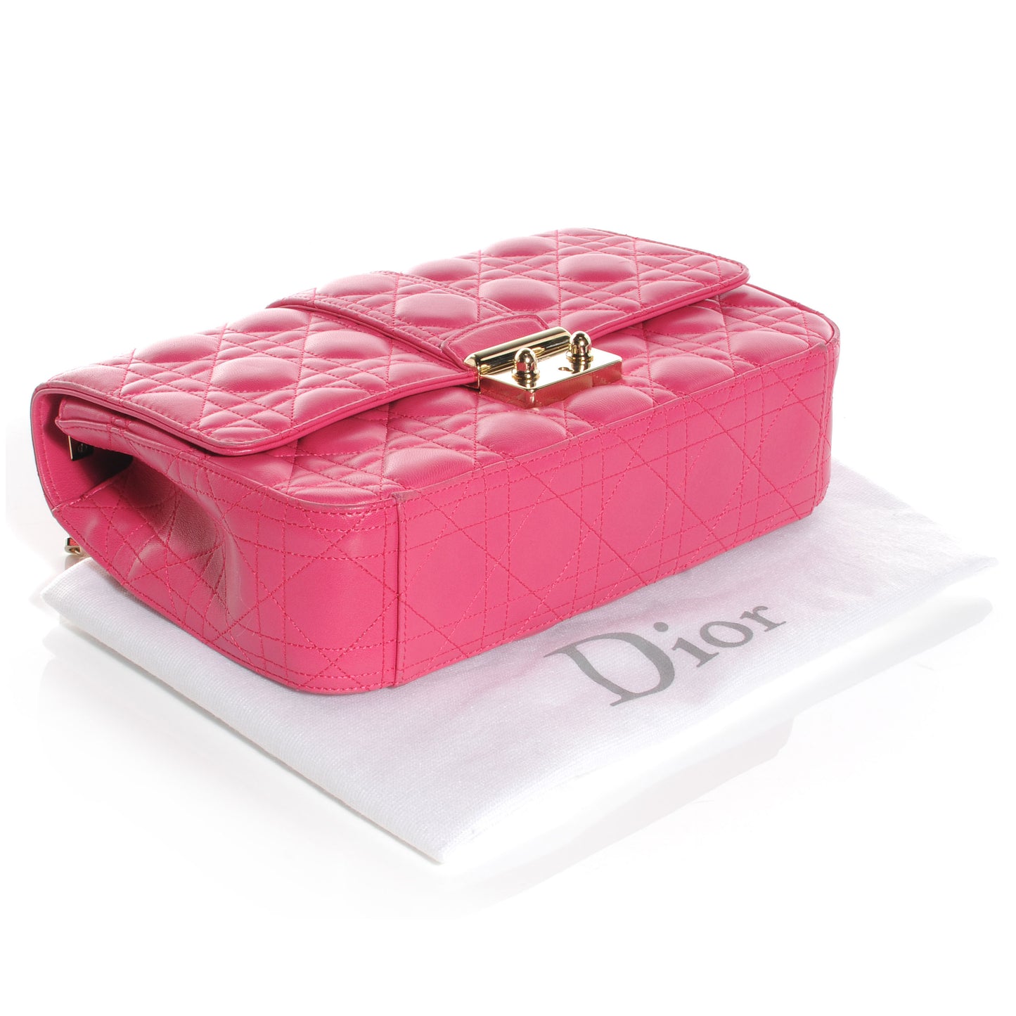 Lambskin Cannage Medium Miss Dior Flap Sorbet