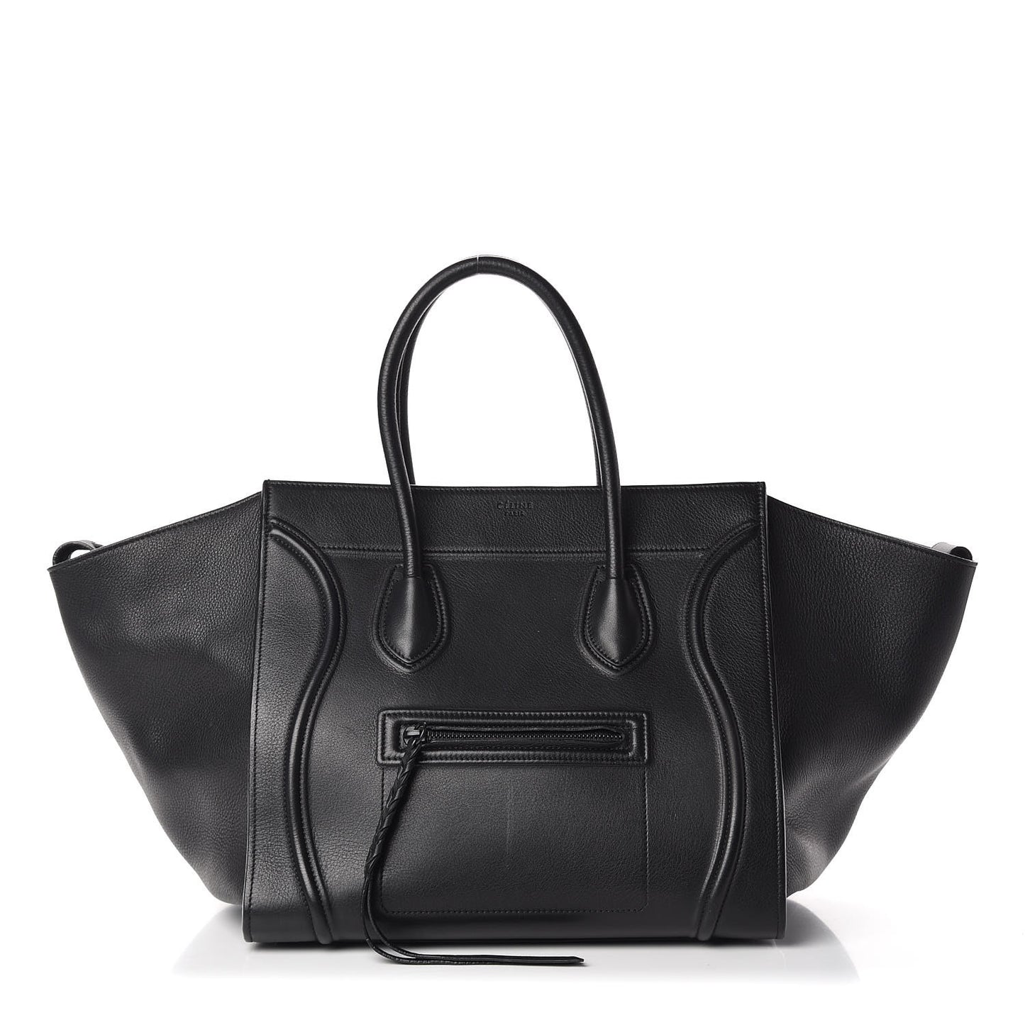 Supple Calfskin Medium Phantom Luggage Black