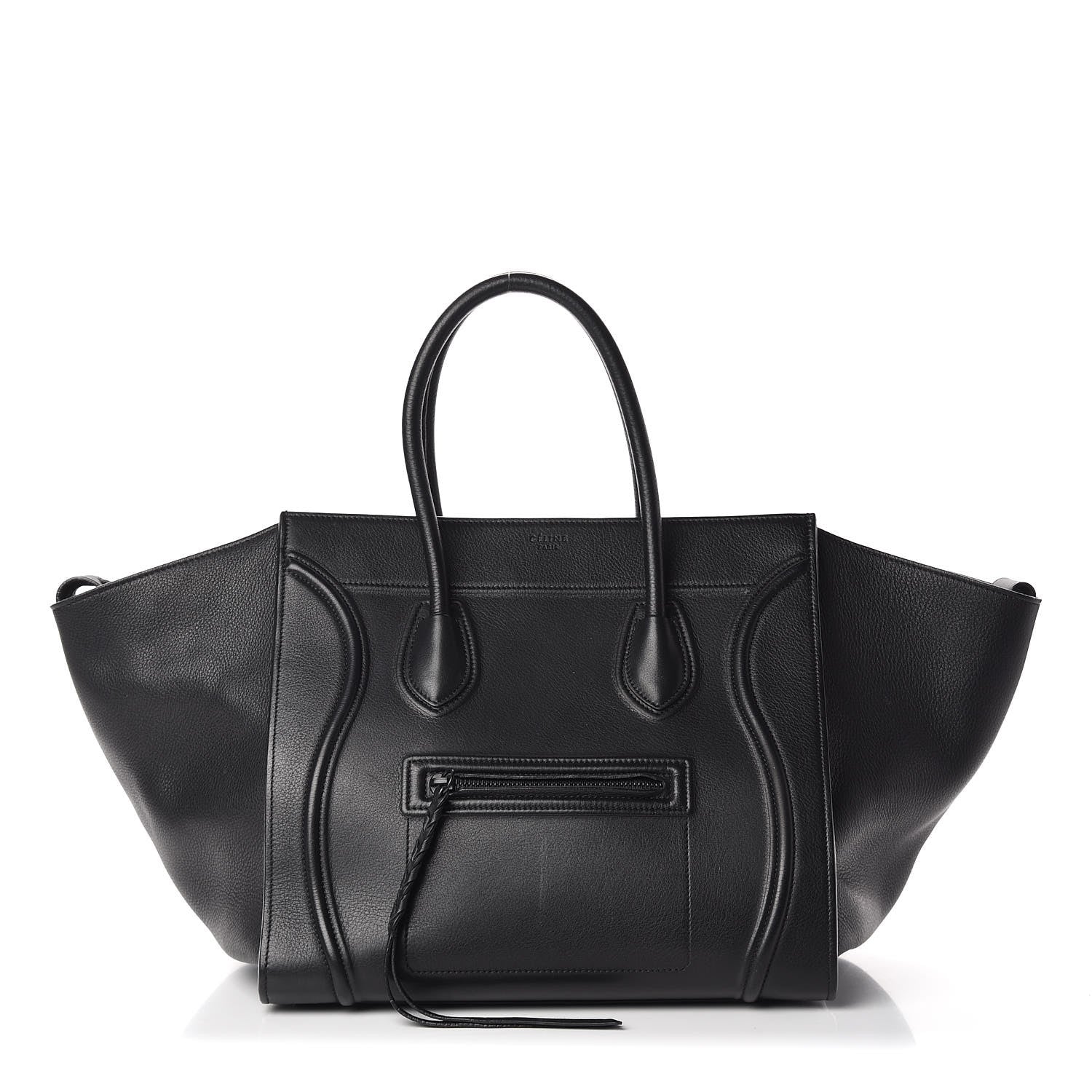 Celine Supple Calfskin Medium Phantom Luggage Black 1 of 12
