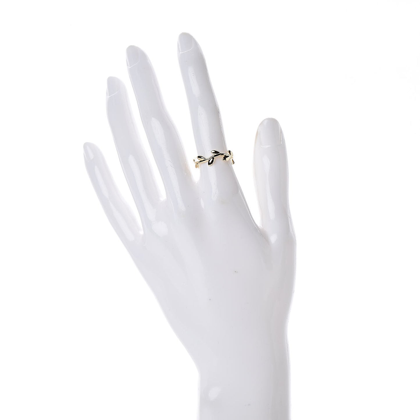 18K Yellow Gold Narrow Paloma Picasso Olive Leaf Band Ring 49 4.75