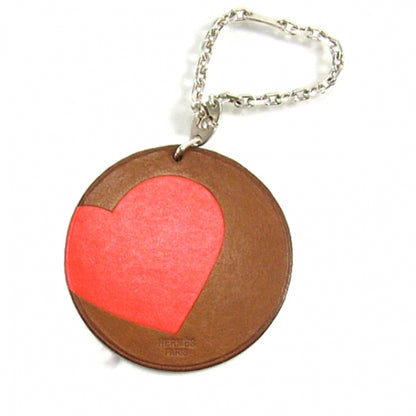 Hermes Barenia Heart Key Chain Brown 1 of 6