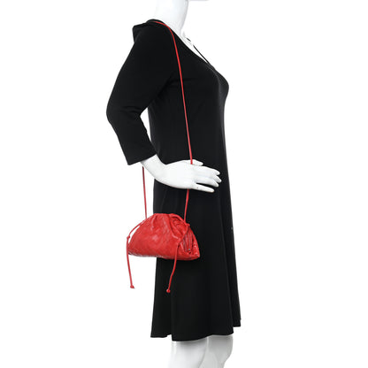 Bottega Veneta Nappa Intrecciato The Mini Pouch Bright Red 2 of 10