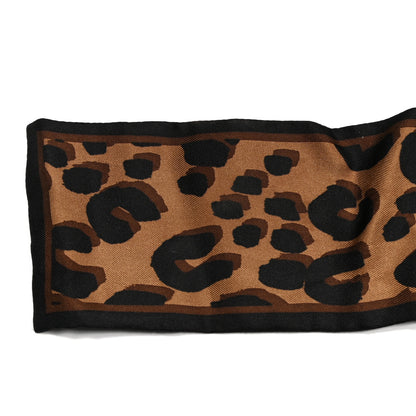Louis Vuitton Silk Leopard Bandeau Scarf Marron 3 of 3